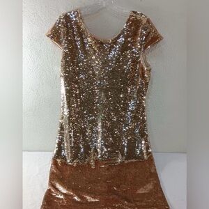 Renn Women's Sequin Dress - XL - NWT Gold Sequin Dress